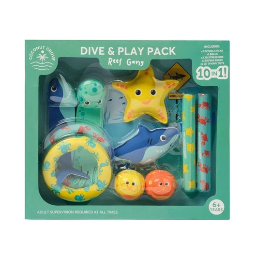 Coconut Grove Dive & Play Pack, Reef Gang, Set of 10