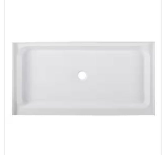 Swiss Madison - 
Voltaire 60 in. x 32 in. Acrylic Single-Threshold Center Drain Shower Base in White