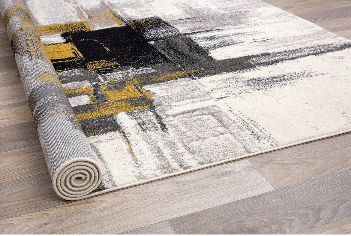 5’x7’ Rugshop Contemporary Modern Abstract Area Rug - Gold