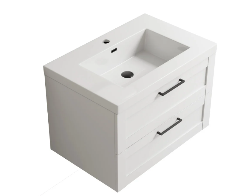 (AN) 30" Cosmo Wall Mounted (Floating) Vanity White