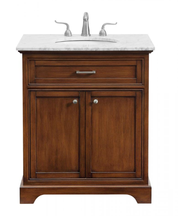 (AO) 30" Single Bathroom Vanity in Teak