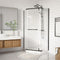 imperiol 36 in. W x 72 in. H Neo Angle Pivot Frameless Corner Shower Enclosure in Matte Black Finish with Clear Glass