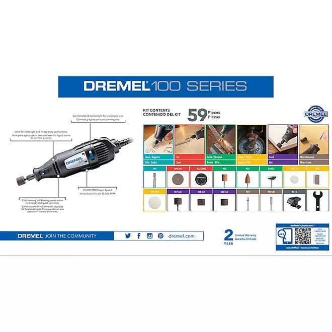 Dremel 100 Single Speed Corded Rotary Tool Kit