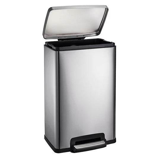 Tramontina 13-Gallon Step Trash Can - Stainless Steel