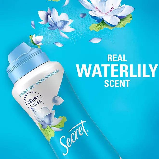 Secret Dry Spray Women's Antiperspirant Deodorant, Vanilla, Wild Rose & Waterlily, 4.1 oz., 3 pk.