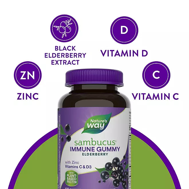 Nature’s Way Sambucus Elderberry Gummies, 120 ct.