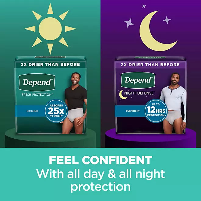 Depend Fresh Protection Incontinence Underwear for Men (XL)