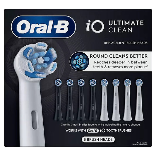 Oral-B iO Series Electric Toothbrush Replacement Brush Heads, Ultimate Clean, 8 ct.