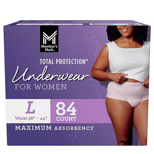 Member's Mark Total Protection Incontinence Underwear for Women (Large)