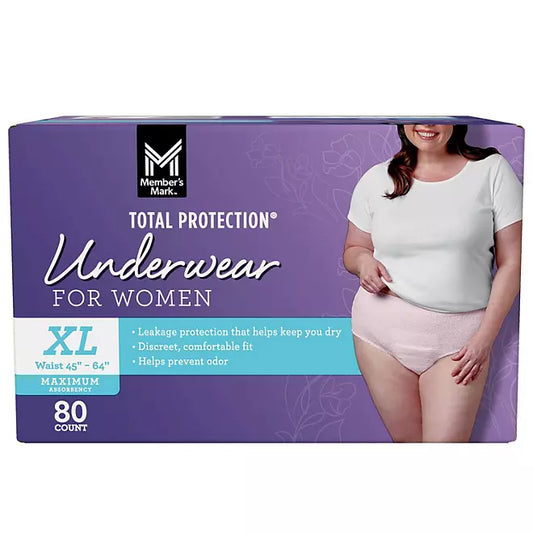 Member's Mark Total Protection Incontinence Underwear for Women (XL)