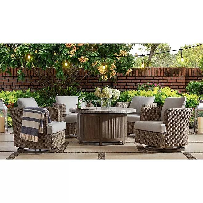 Member's Mark Brexley 5-Piece Patio Fire Pit Chat Set