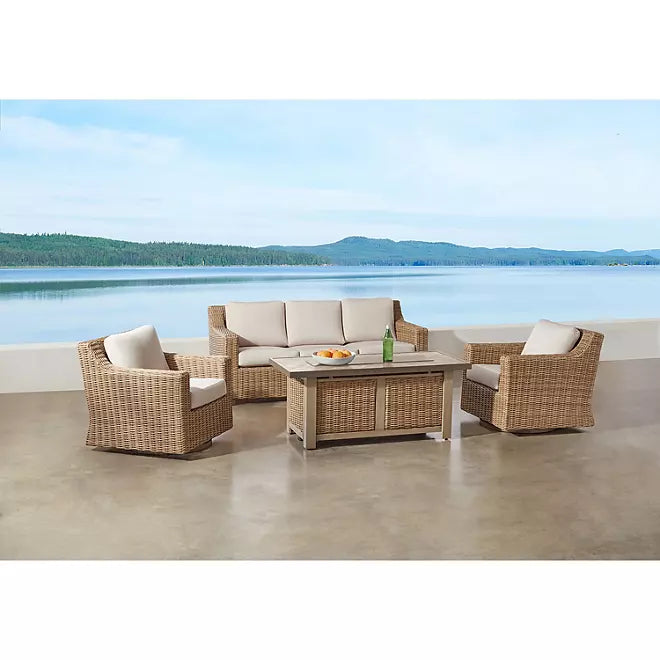 Member's Mark Breck 4-Piece Deep Seating Set with Fire Pit