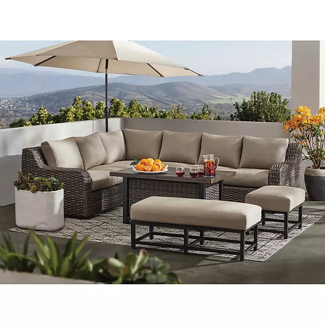 Member's Mark Athena 7-Piece Sectional with Firepit