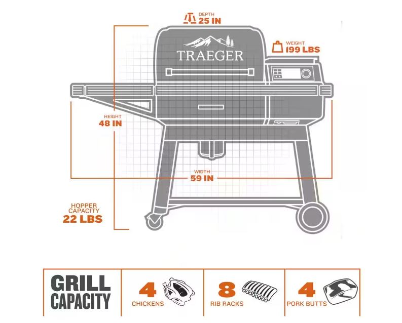 Traeger Ironwood Wi-Fi Pellet Grill and Smoker in Black