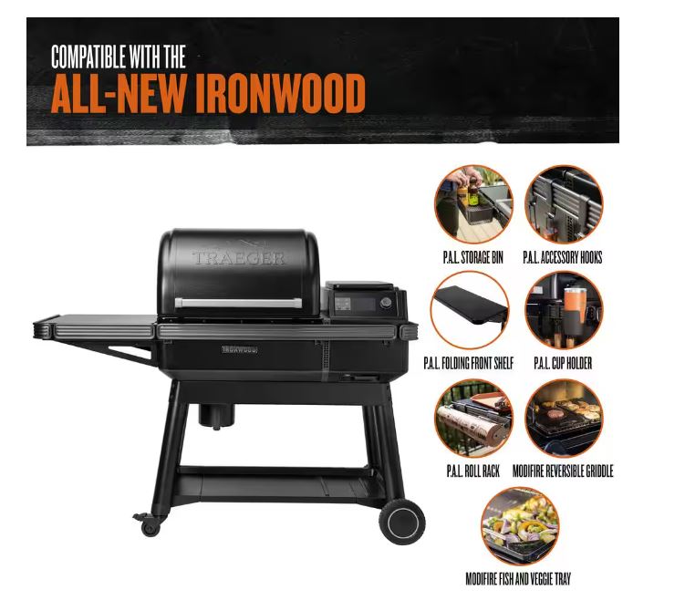 Traeger Ironwood Wi-Fi Pellet Grill and Smoker in Black