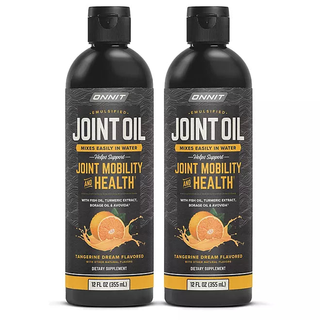 ONNIT Joint Oil: Liquid Fish Oil to Support Joint Health and Mobility, Tangerine Flavor 2 pk., 12