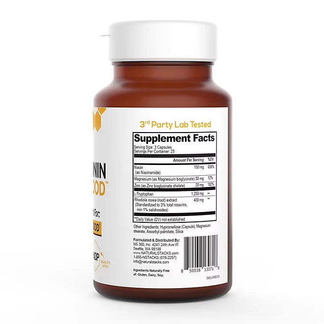 Natural Stacks Serotonin Brain Food Capsules 75 ct.