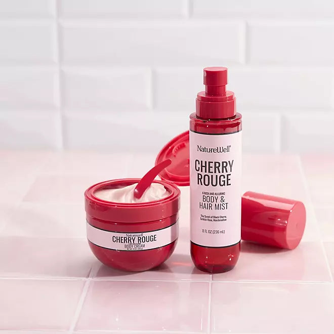 NatureWell Cherry Rouge Body Mist and Cream Duo