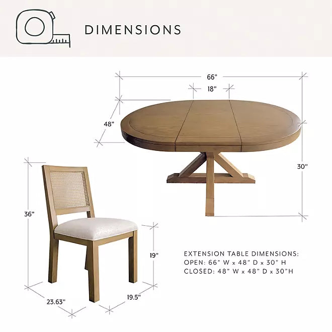 details by Becki Owens Ivy 7-Piece Set with Table and Six Chairs