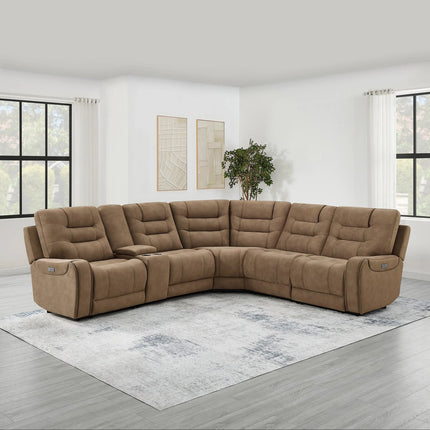 Barcalounger Carmelo Fabric Power Sectional - Image 1
