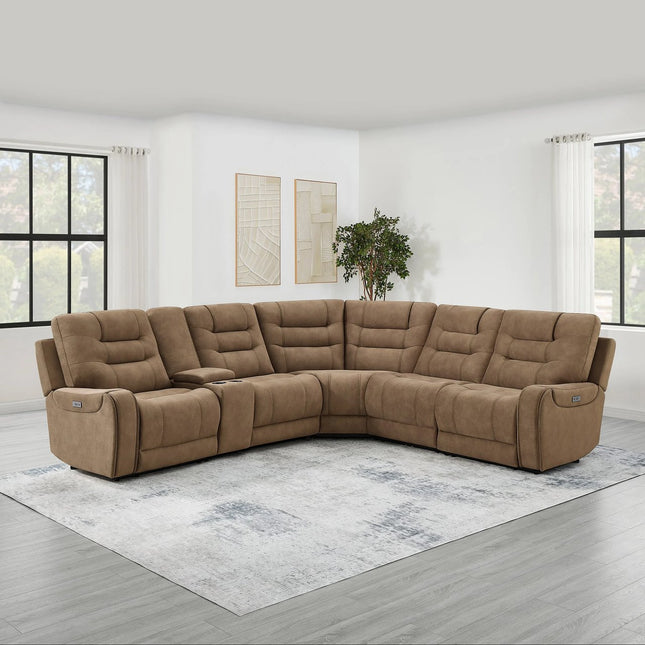 Barcalounger Carmelo Fabric Power Sectional - Image 1