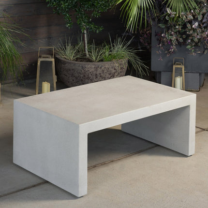SunVilla Kent sectional concrete-look coffee table detail