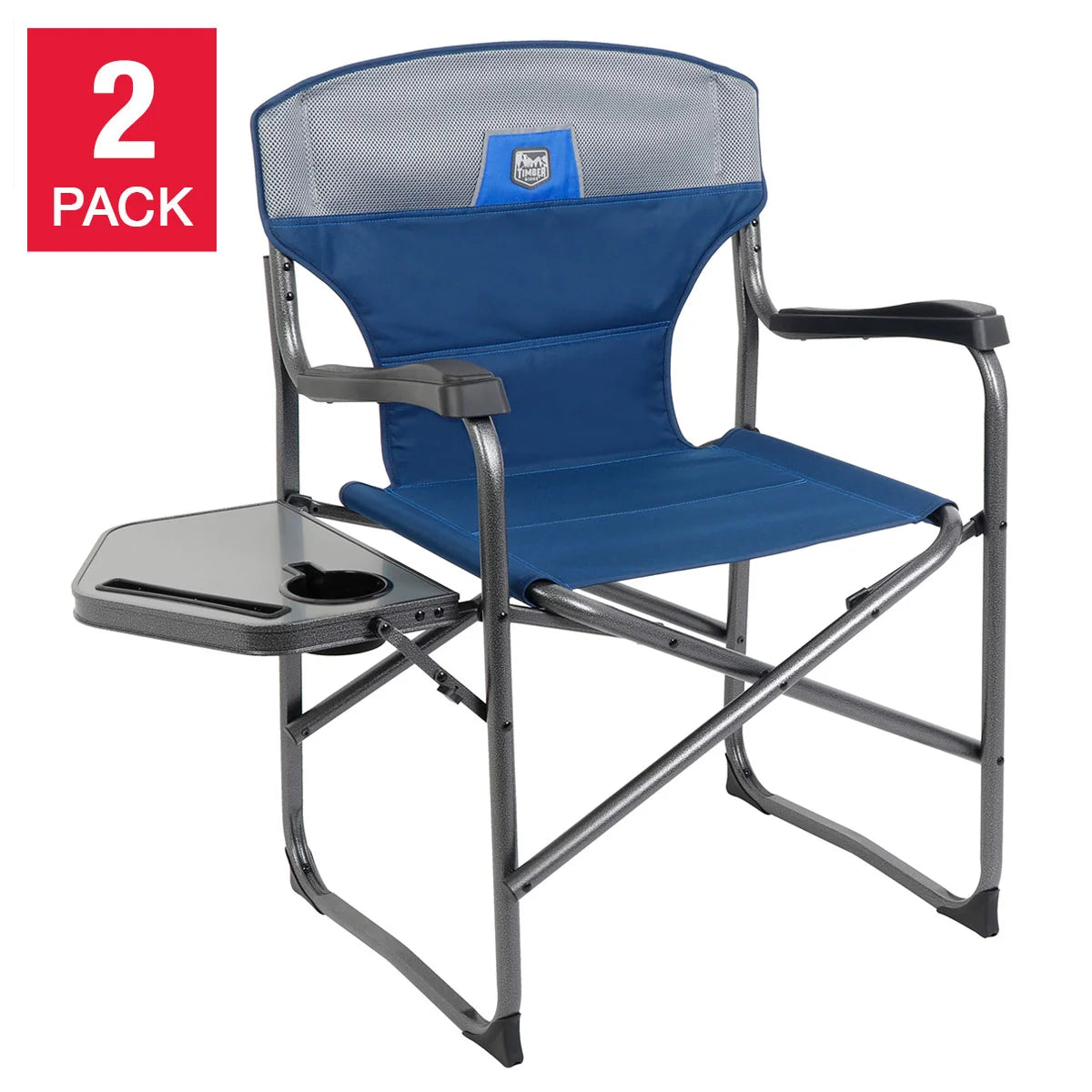 Timber Ridge Folding Director’s Chair 2-pack (Dark Blue)