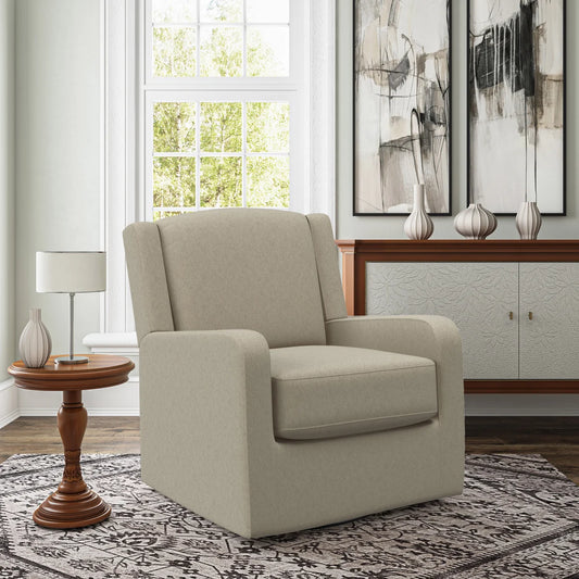 Easley Fabric Swivel Glider (Gray)