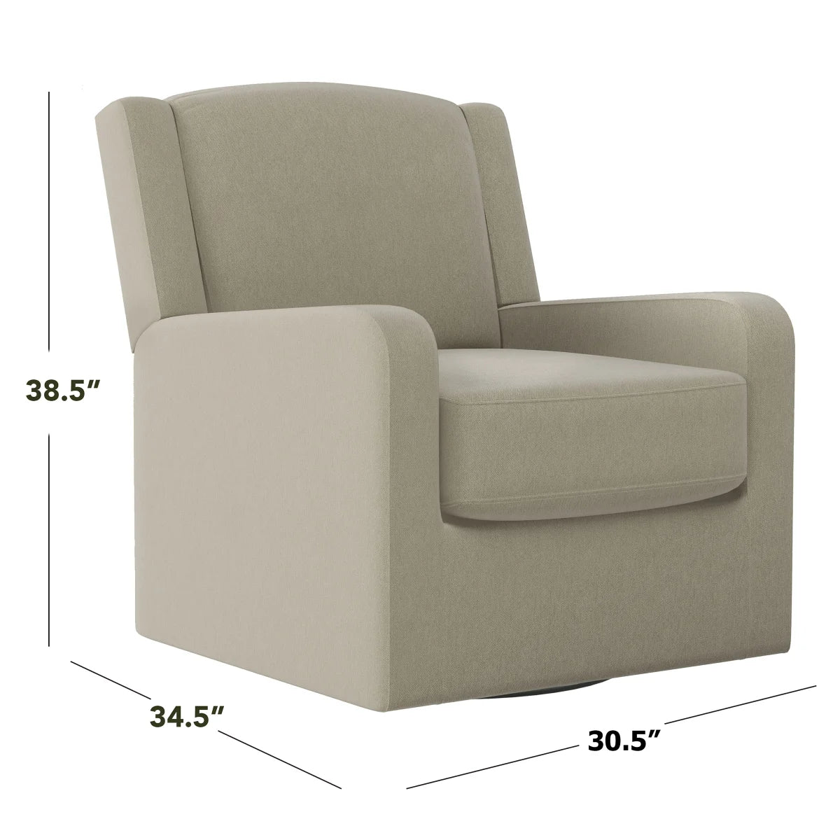 Easley Fabric Swivel Glider (Gray)