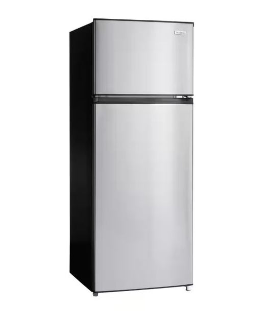 Vissani 7.1 cu. ft. Top Freezer Refrigerator in Stainless Steel Look