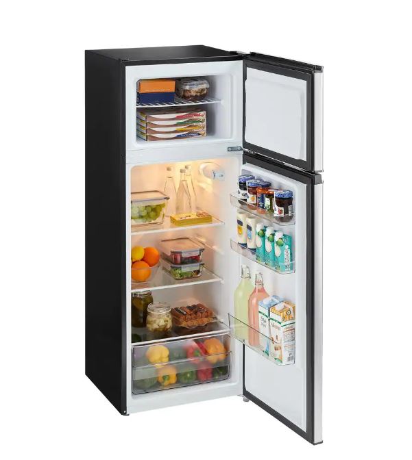 Vissani 7.1 cu. ft. Top Freezer Refrigerator in Stainless Steel Look