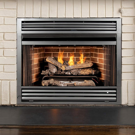 Pleasant Hearth Universal Circulating Zero Clearance 42 in. Ventless Dual Fuel Fireplace Insert