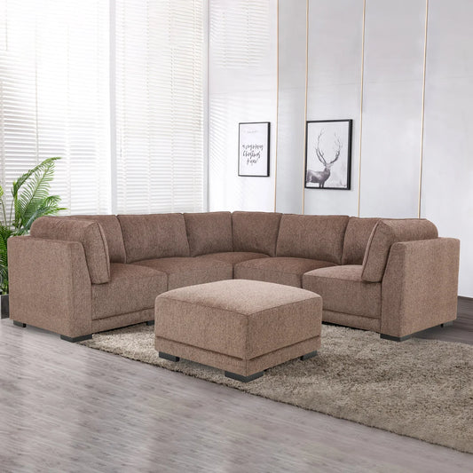 Belize Fabric Modular Sectional - 6pcs