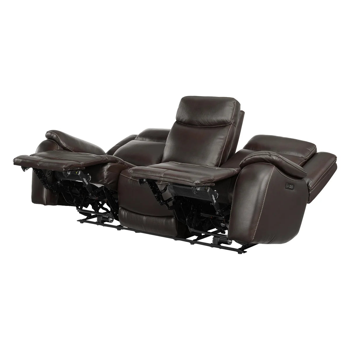 Harvey Leather Power Reclining Sofa with Power Headrests