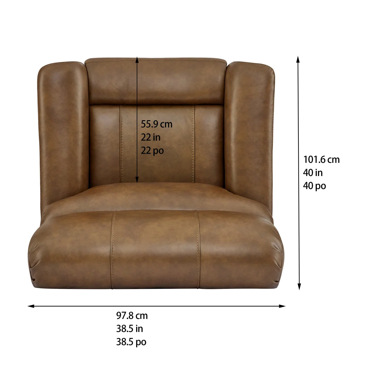 Barcalounger Presley Leather Power Rocker Recliner with Power Headrest