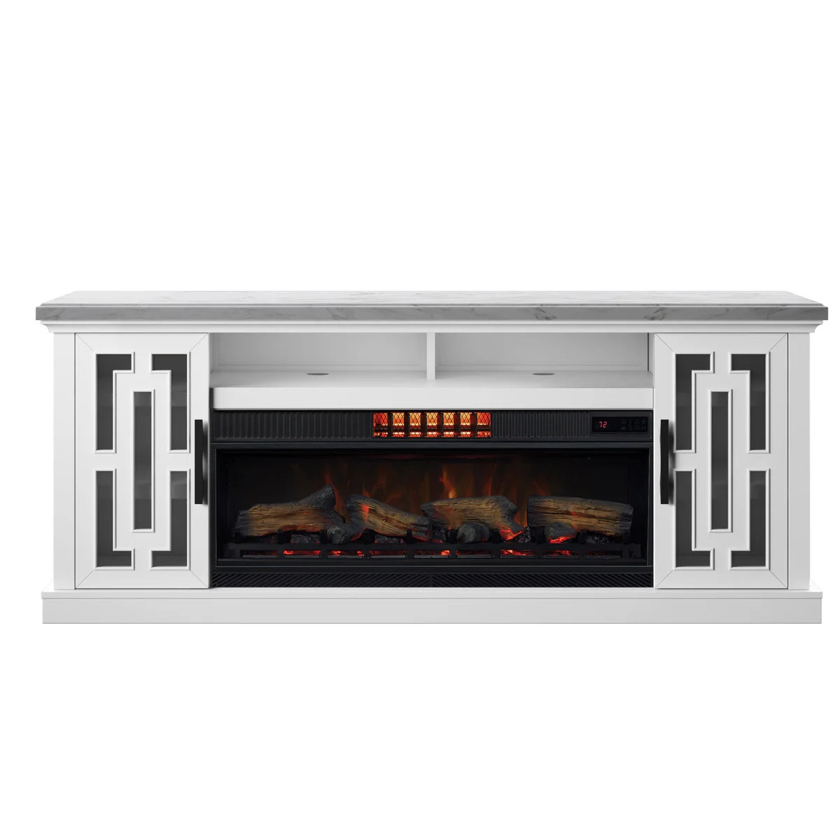 Tresanti Kerrigan TV Console with ClassicFlame CoolGlow 2-in-1 Electric Fireplace and Fan