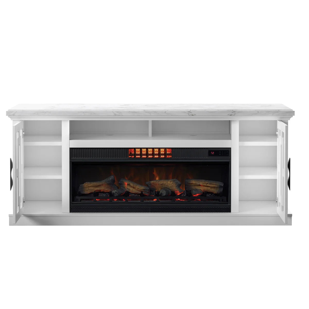 Tresanti Kerrigan TV Console with ClassicFlame CoolGlow 2-in-1 Electric Fireplace and Fan