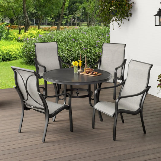 Alki 5-piece Outdoor Sling Dining Set