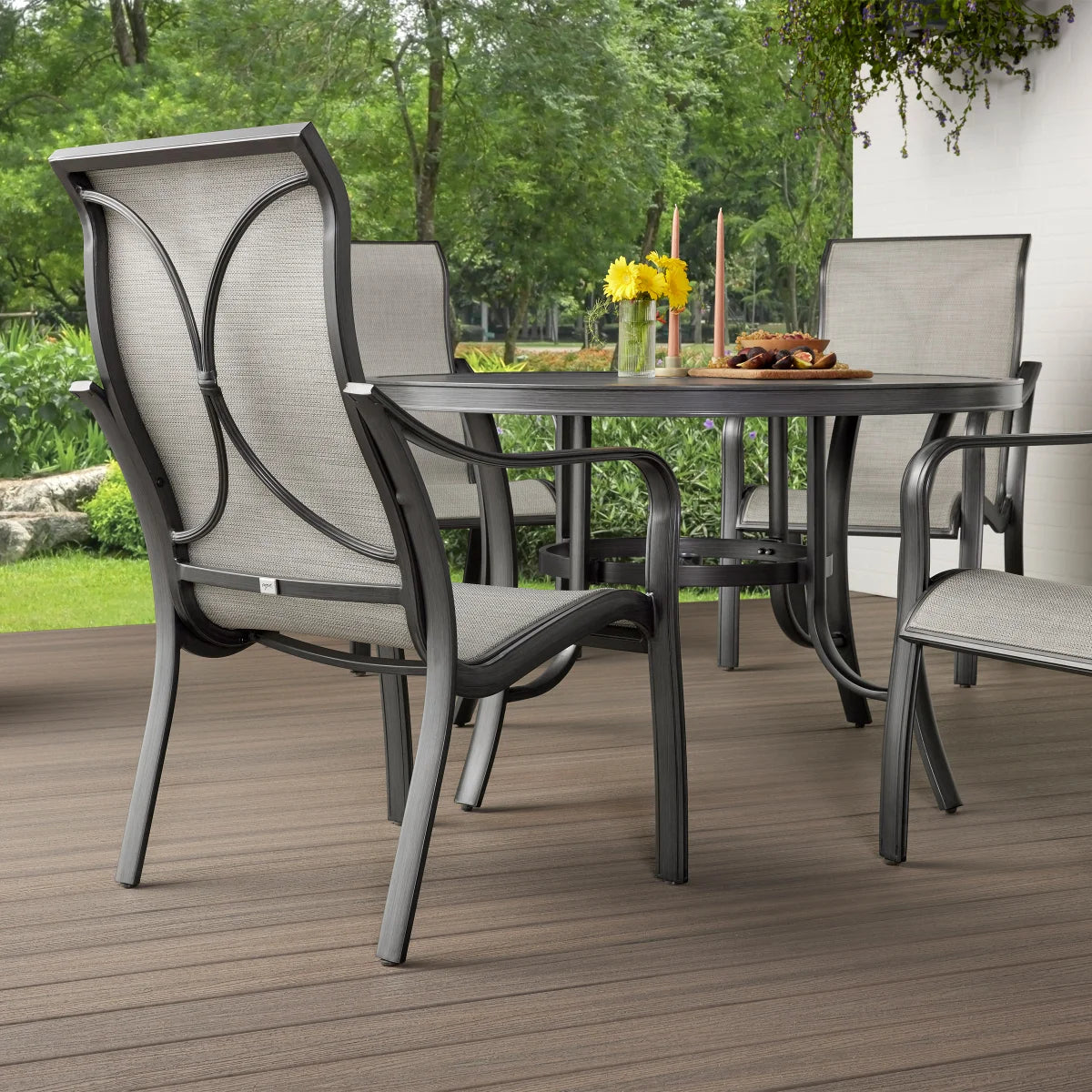 Alki 5-piece Outdoor Sling Dining Set