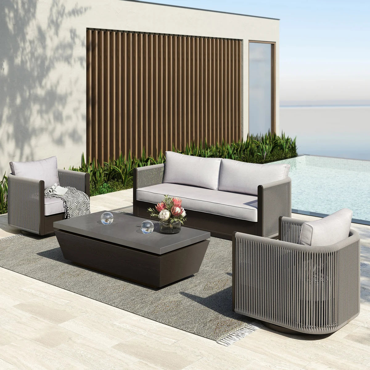 Grand Leisure Vega 4-piece Outdoor Deep Seating Set