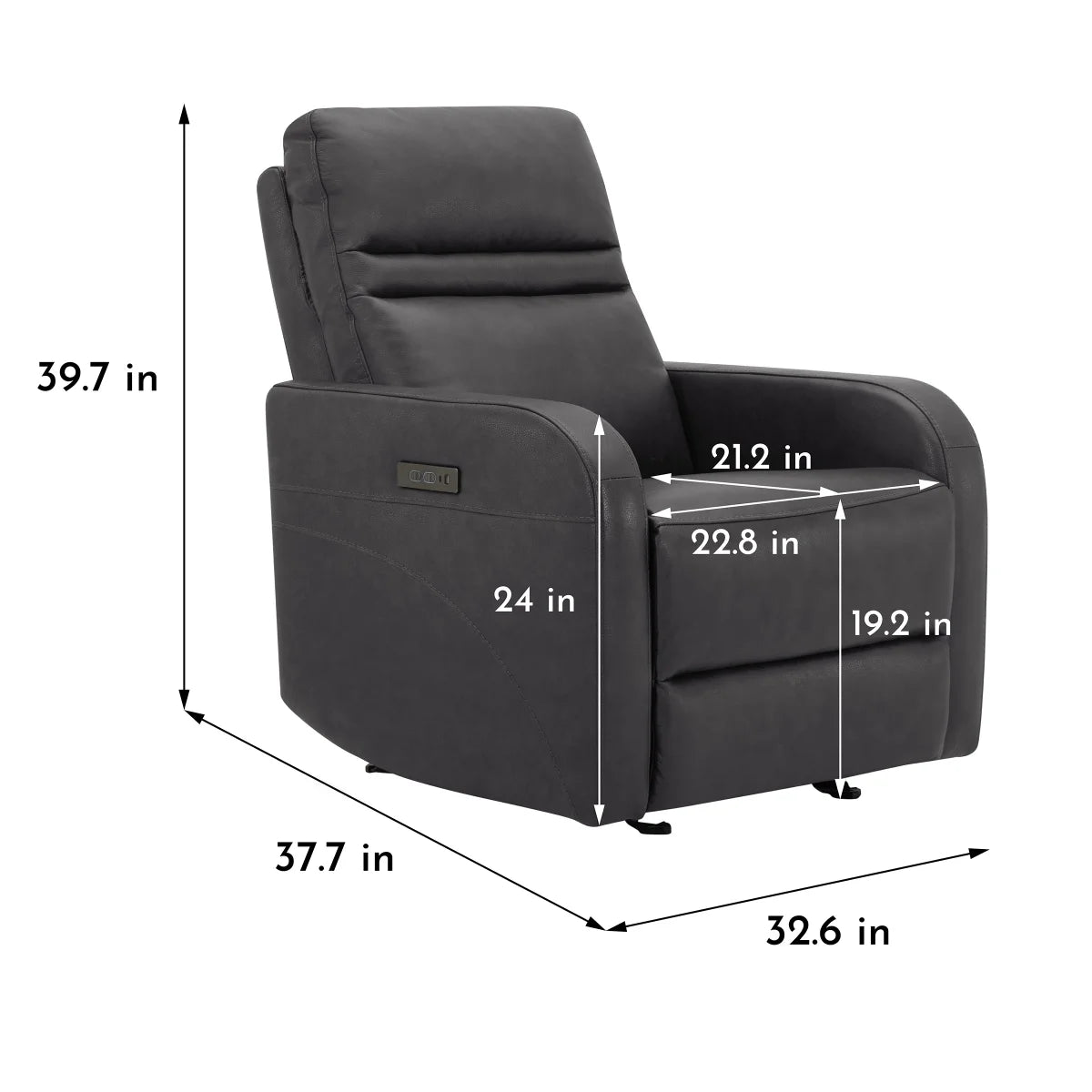 Aldryn Leather Power Glider Recliner