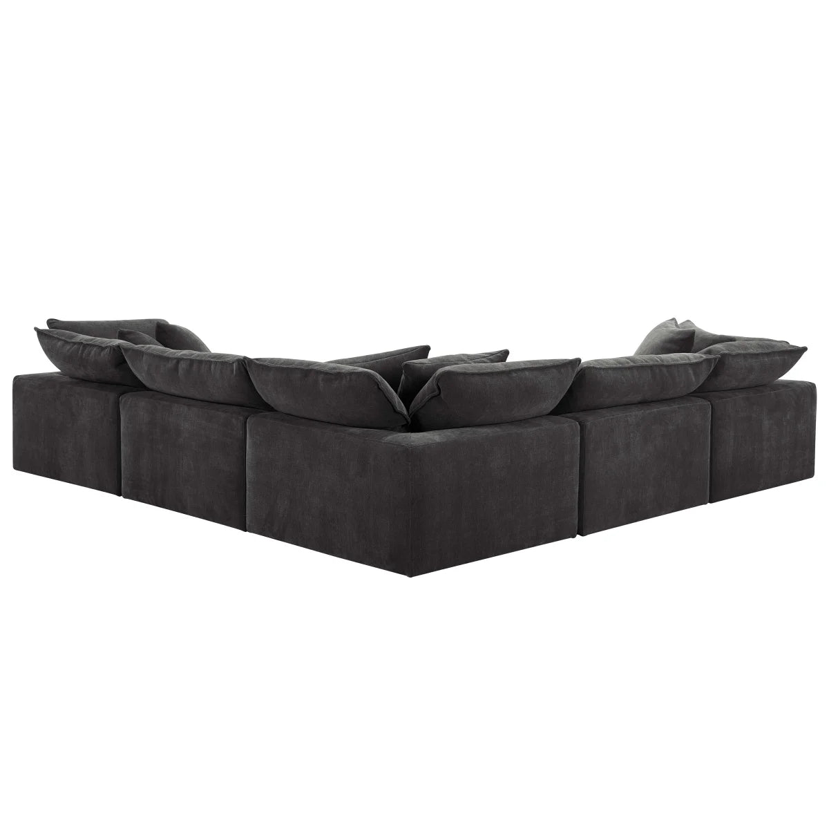 Sereen 6-piece Fabric Modular Sectional, Dark Gray