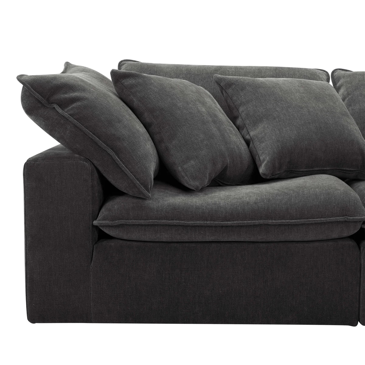 Sereen 6-piece Fabric Modular Sectional, Dark Gray