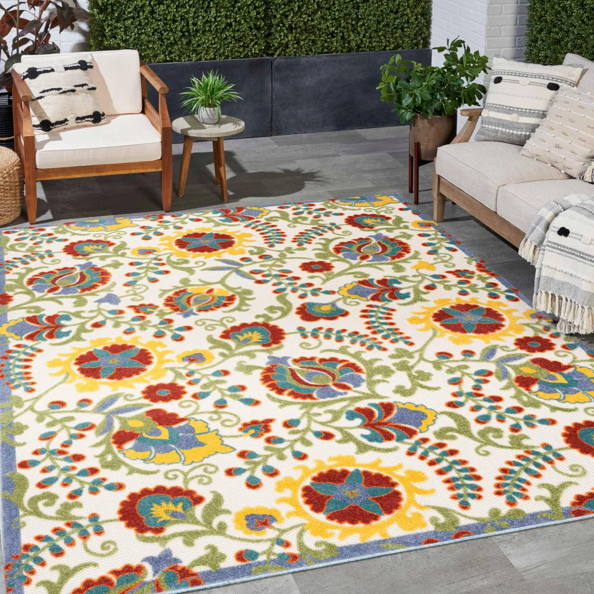 Nourison Veranda Indoor/Outdoor Area Rug, Palladian -  7'10" x 9'10"