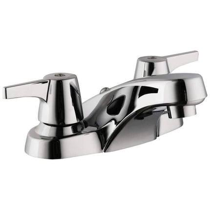 Glacier Bay Aragon 4 in. Centerset 2-Handle Low-Arc Bathroom Faucet without Pop-Up Drain in Chrome HD67090W-5501