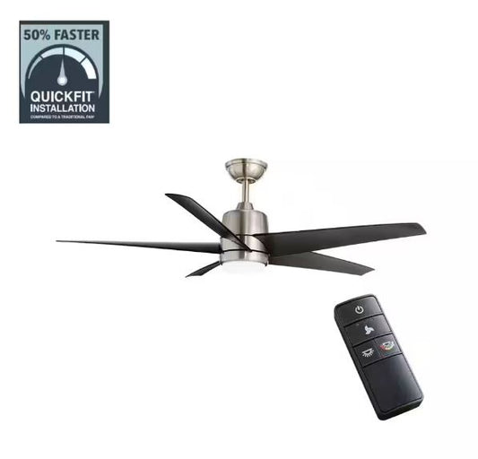 Mena 54 in. White Color Changing Integrated LED Indoor/Outdoor Brushed Nickel Ceiling Fan with Light Kit and Remote