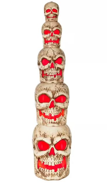 Home Accents Holiday 8 ft. Giant-Sized LED Skull Stack