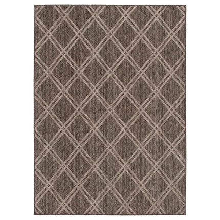 Hampton Bay Pebble/Heather 5 ft. x 7 ft. Traditional Polypropylene Indoor/Outdoor Patio Area Rug