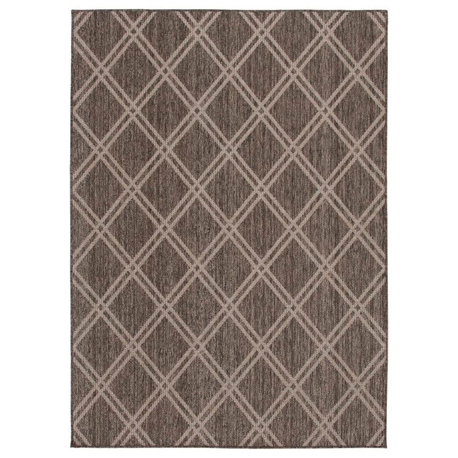Hampton Bay Pebble/Heather 5 ft. x 7 ft. Traditional Polypropylene Indoor/Outdoor Patio Area Rug