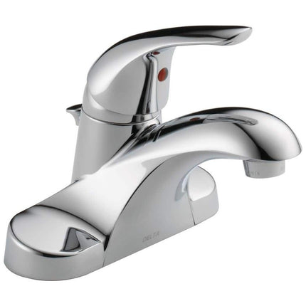 Delta Foundations 4 in. Centerset Single-Handle Bathroom Faucet in Chrome B510LF-PPU-ECO